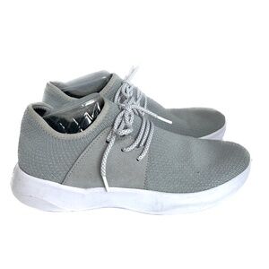 Vessi Everyday Shoes Light Gray Sneakers Waterproof Vegan Size 9 Womens Lace Up